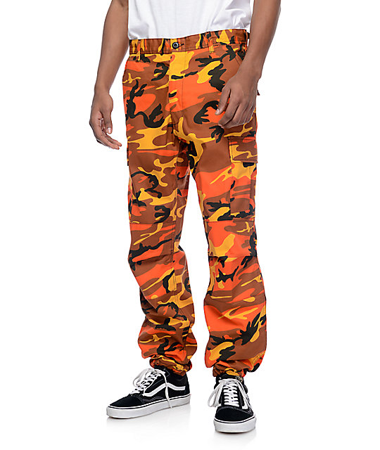 Rothco Bdu Savage Orange Camo Cargo Pants