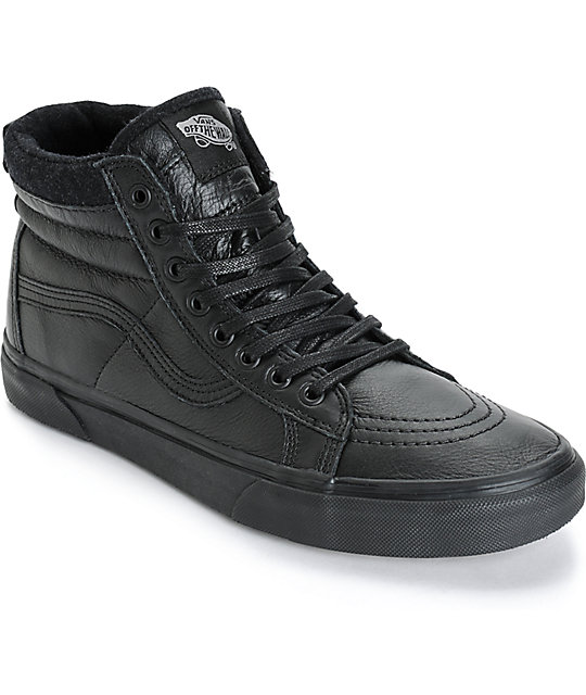 leather vans high tops