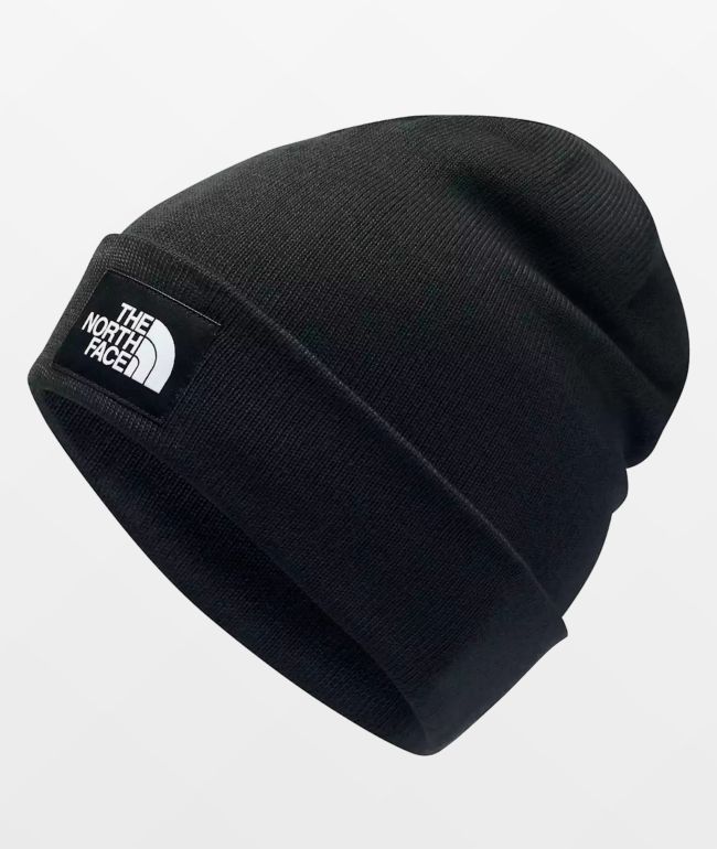 Black north face clearance beanie