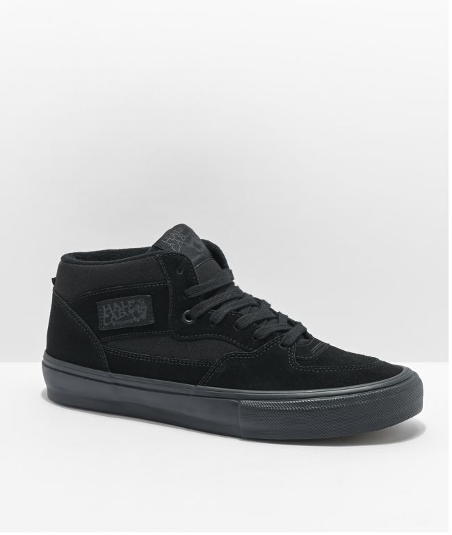 Black monochrome vans best sale