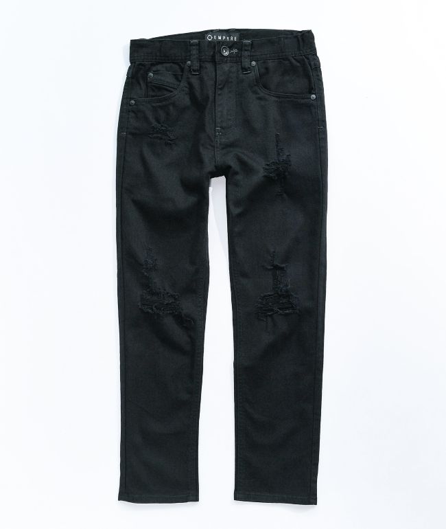 Empyre Kids Loose Fit Black Denim Skate Pants