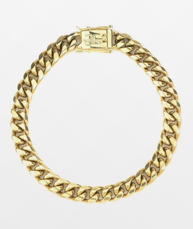 The Gold Gods Miami Cuban Link 8mm White Gold Bracelet