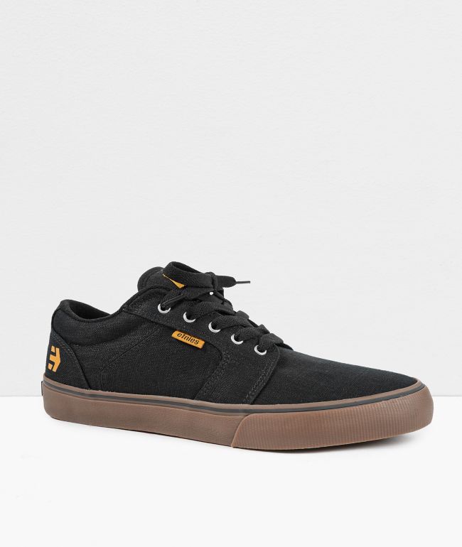 Etnies Barge LS Black & Black Skate Shoes | Zumiez