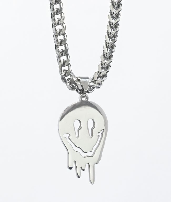 Artist Collective Drip Face 22 Gold Chain Necklace