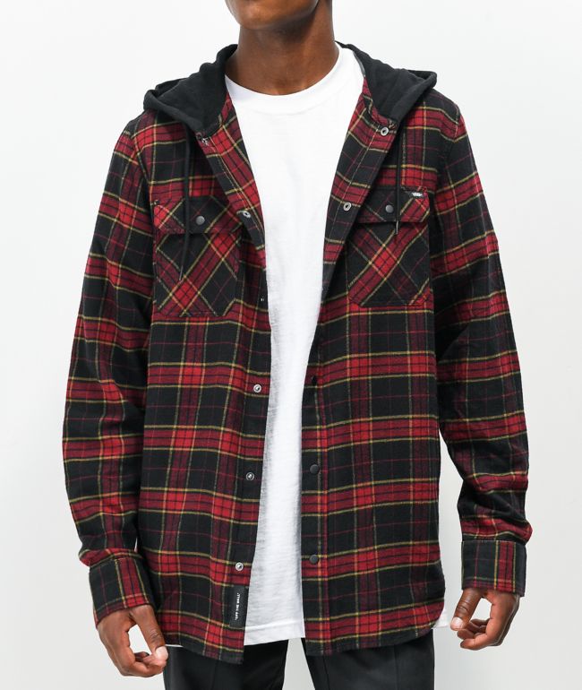 Hooded mens checked outlet shirts