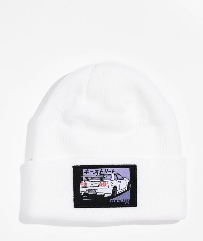 Key Street Gas Sation White Beanie - Key Street