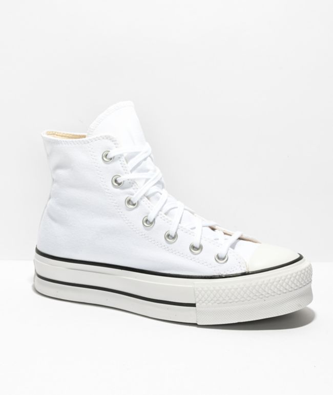 Embroidered best sale white converse