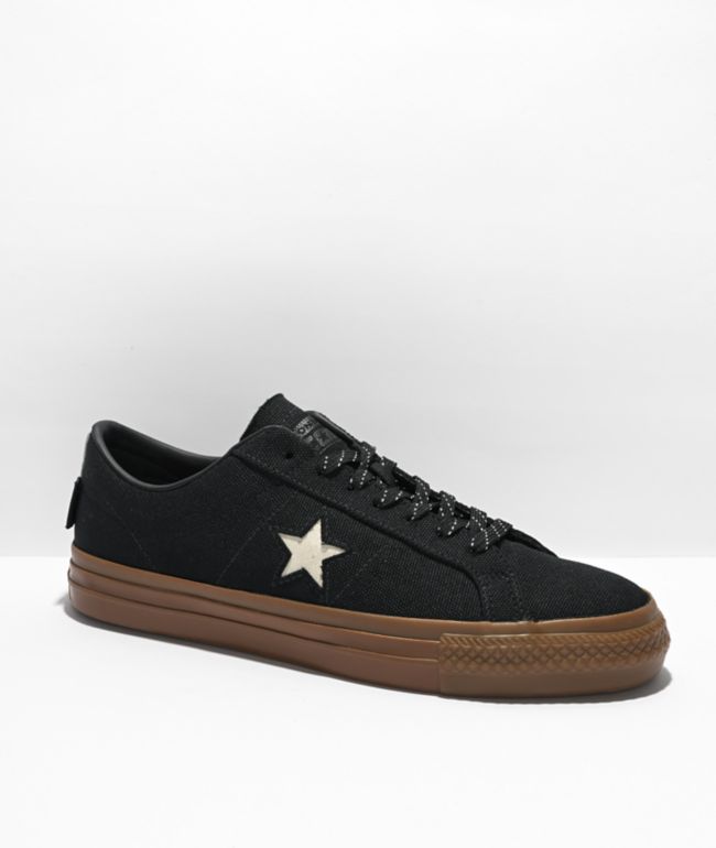 Converse one hotsell star leather black