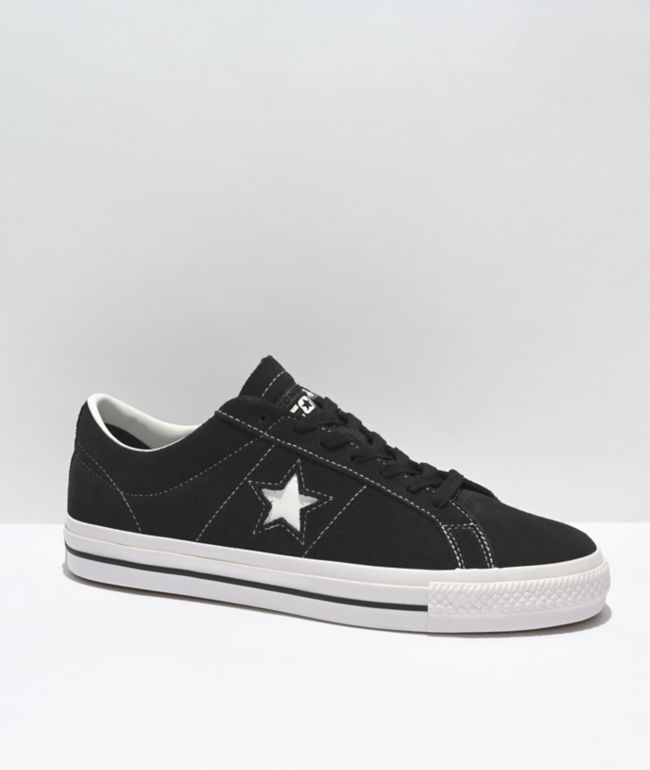 Converse One Star Pro Bones Black Suede Skate Shoes | Zumiez