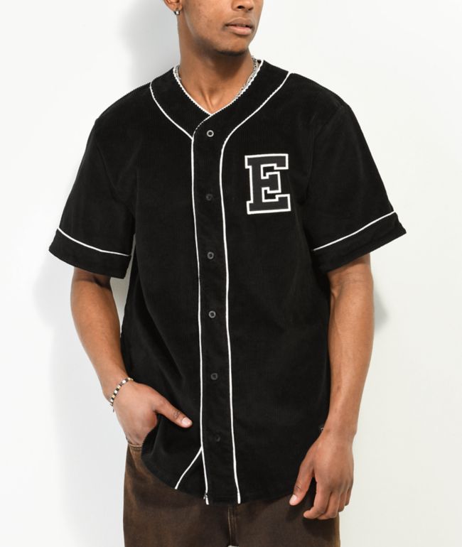 Spitfire Old English Black Baseball Jersey