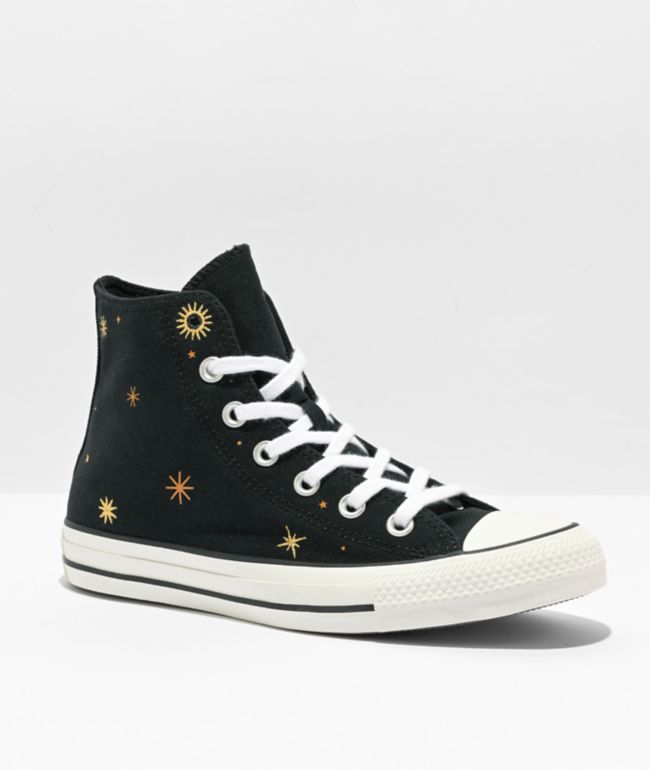 Converse custom chuck taylor all outlet star rose embroidery high top