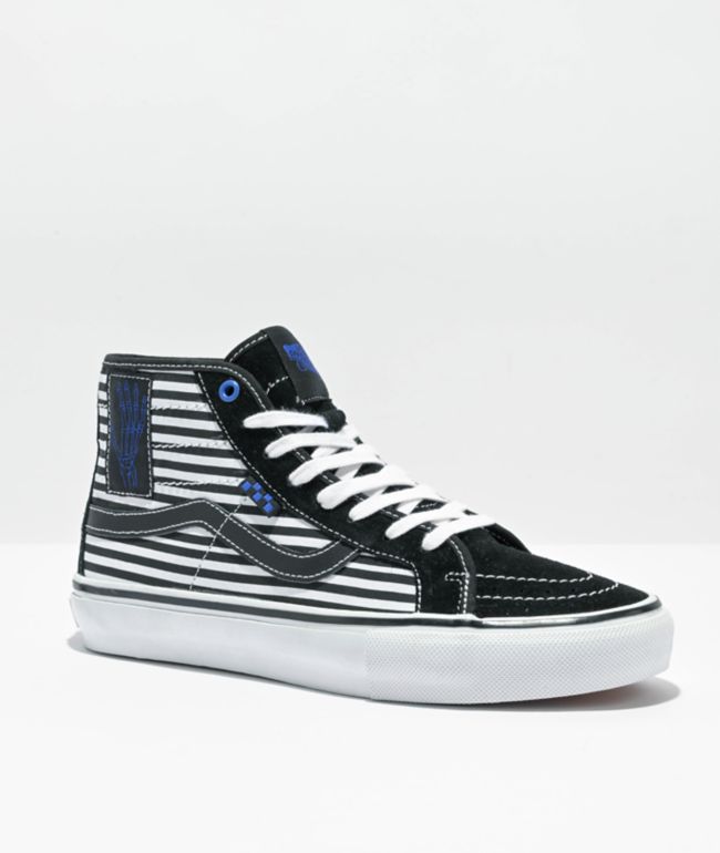 Vans - Sk8-Hi Lite + Suede/Canvas Black/White - Girl Shoes