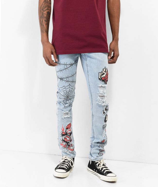 Ninth Hall Rogue Skinny Light Wash Jeans - Ninth Hall