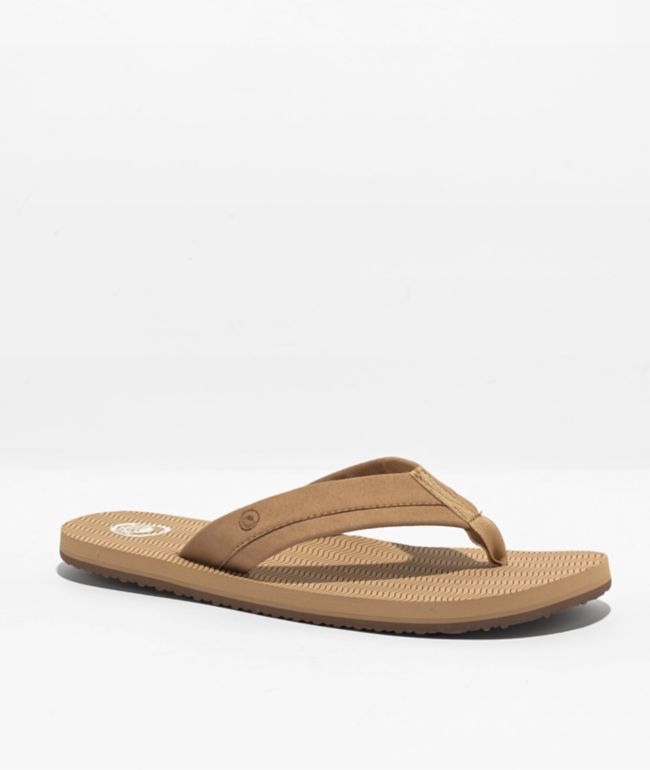 Tan reef flip flops hot sale