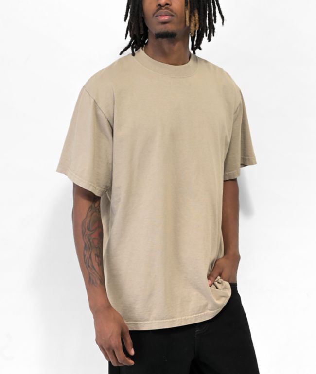 Shaka Wear Max Heavyweight Garment Dye Oat T-Shirt - Shaka Wear