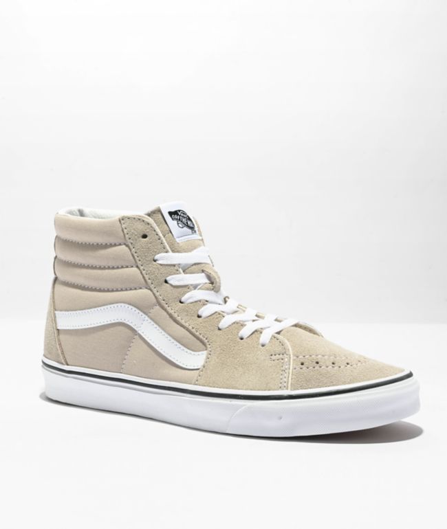 Vans Sk8-Hi True White Canvas Skate Shoes