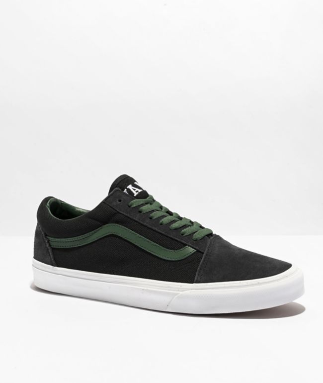 vans old skool pig suede green