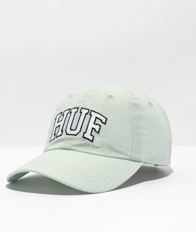 HUF Arch Logo Pastel Green Strapback Hat - HUF