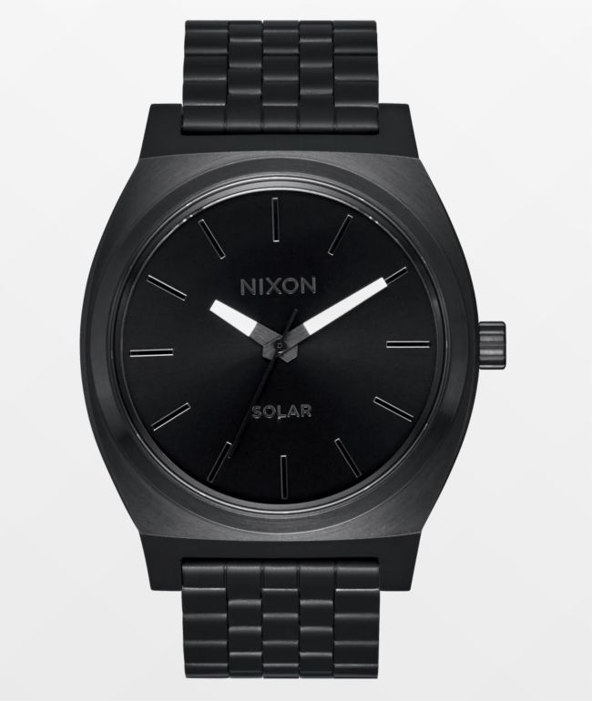 Nixon Time Teller Solar Black & White Watch - Nixon Watches