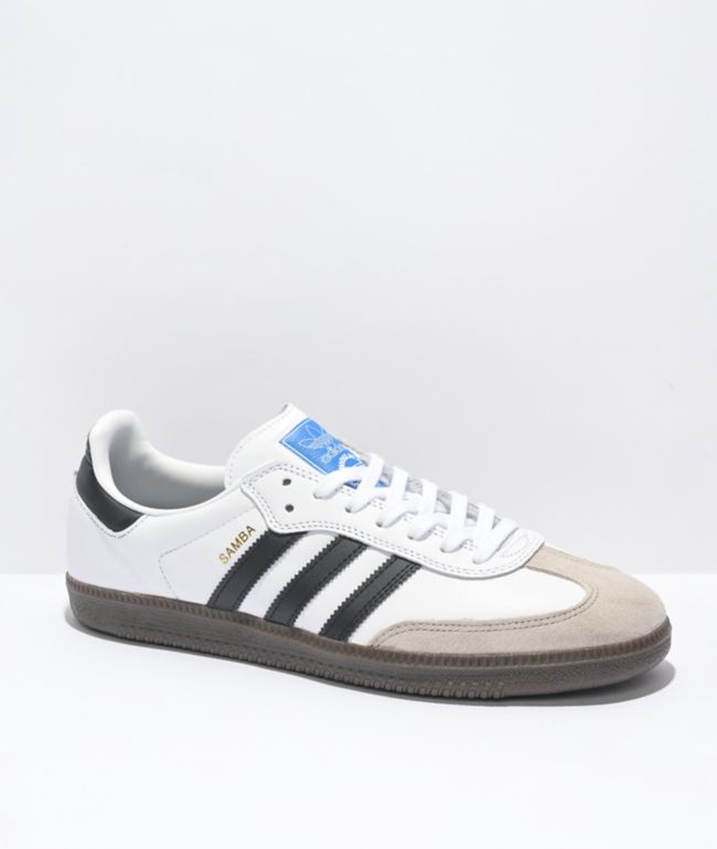 adidas Samba ADV Black, White & Gum Skate Shoes | Zumiez