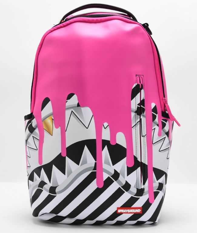 Shop Sprayground Pink Check Drip Backpack B5077 brown