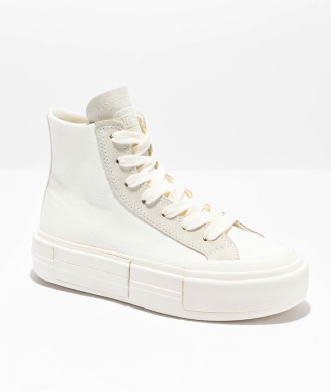 Platform white high top on sale converse