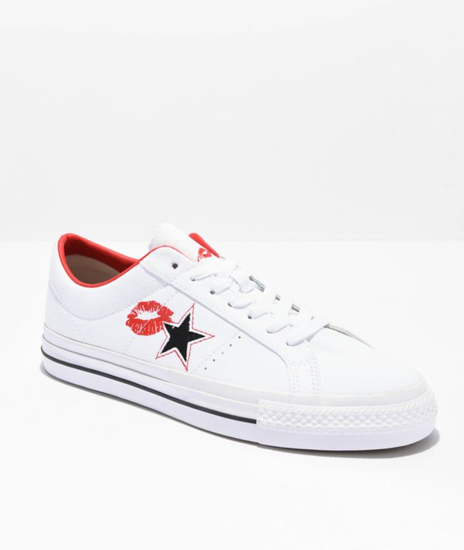 Converse One Star Pro Black & White Suede Skate Shoes | Zumiez