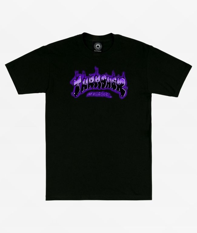 White and outlet purple thrasher shirt