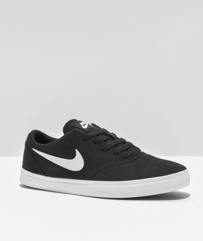 Nike SB Chron 2 Black White Skate Shoes Zumiez