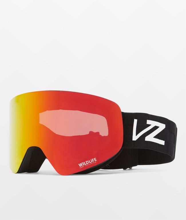 VONZIPPER Trike Black Satin & Stellar Chrome Snowboard Goggles