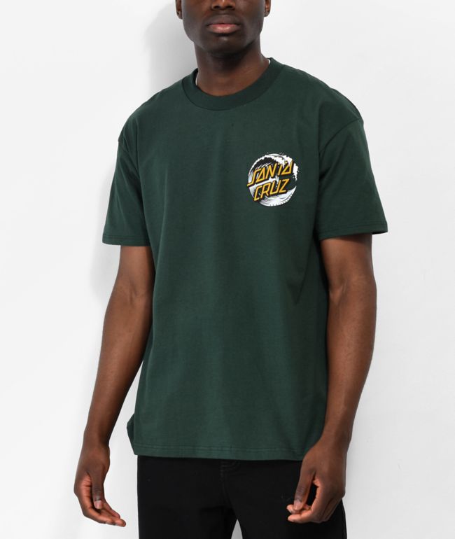 Santa Cruz x TMNT Pizza Dot Forest Green T-Shirt