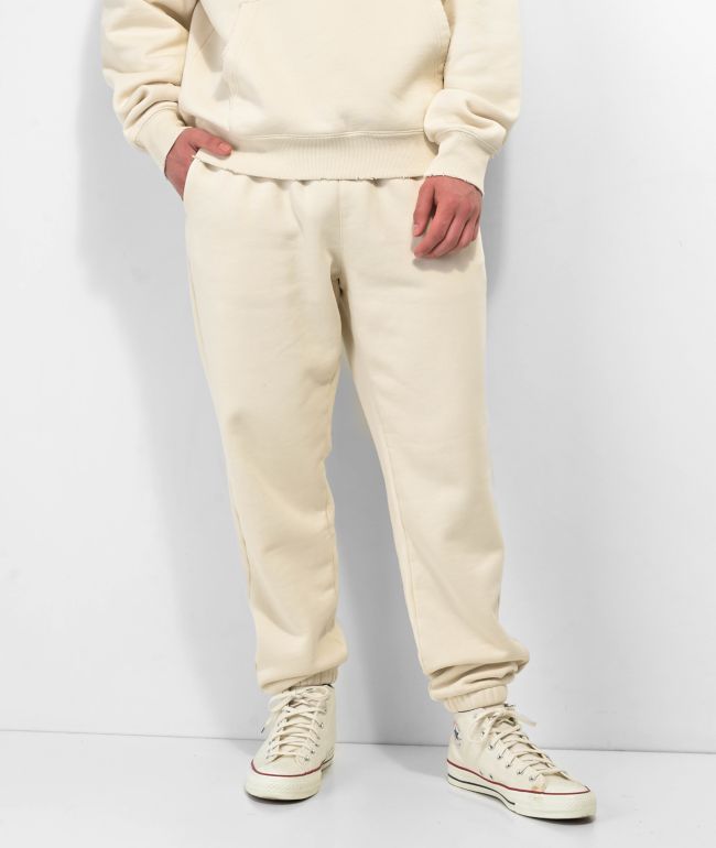 Ninth Hall Fundamentals Cream Relaxed Sweatpants - Ninth Hall Fundamentals