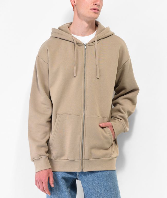 Brown zip up hoodie cheap mens