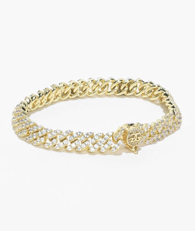 The Gold Gods Straight 8mm Gold Cuban Bracelet - The Gold Gods