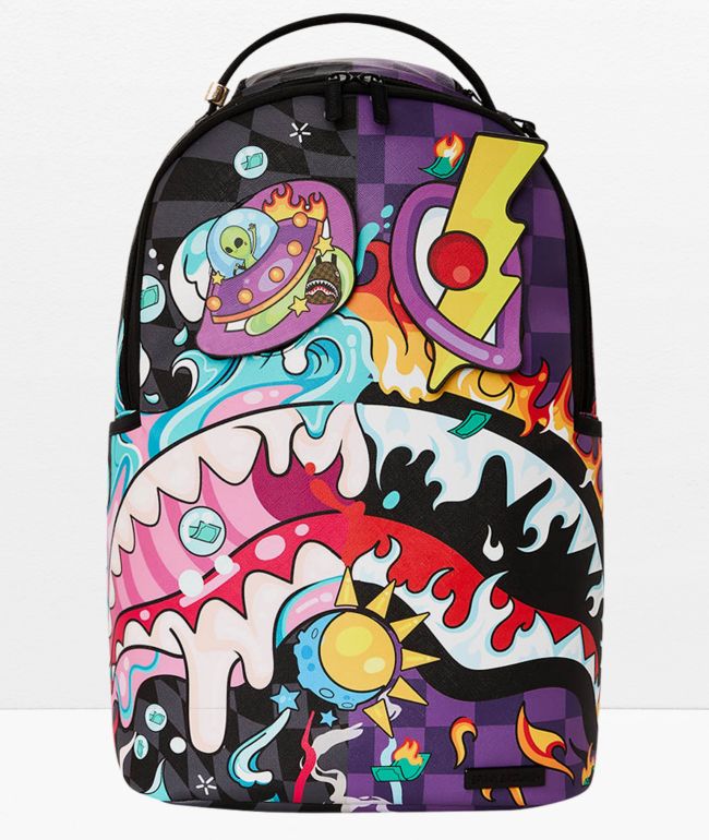 Sprayground Sharkuza DLX Purple Leather Backpack