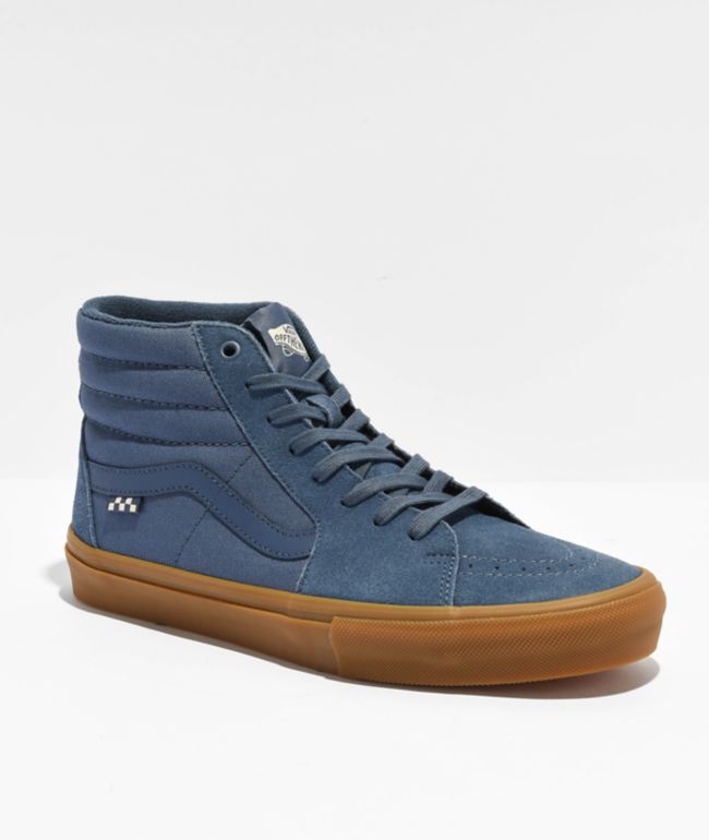 Vans sk8 hi zip ca boot leather best sale dress blues