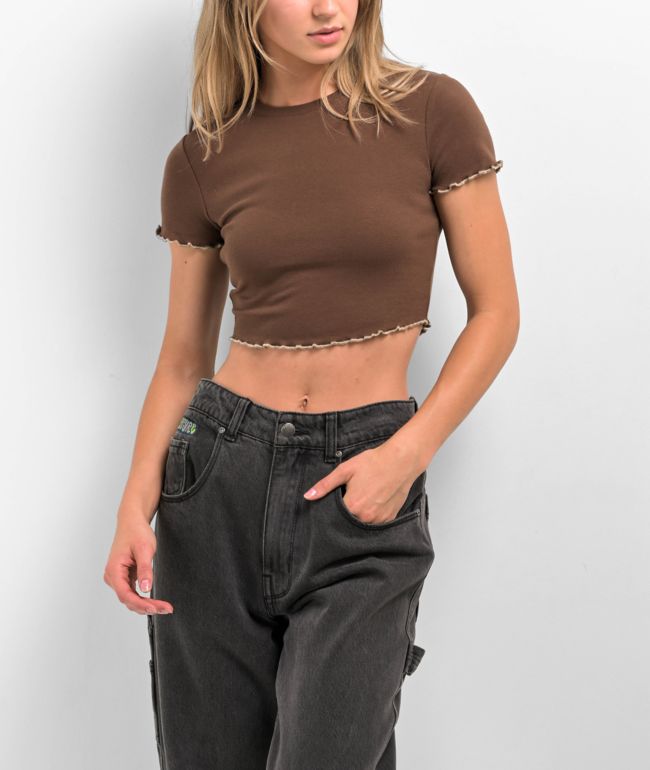 Petals by Petals & Peacocks Billie Black Corduroy Crop