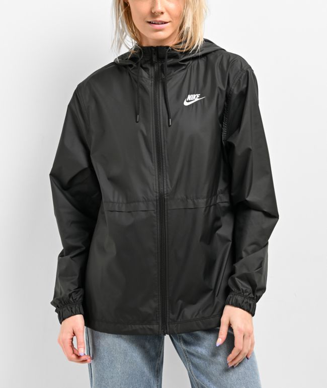 Nike windbreaker with on sale back print in black