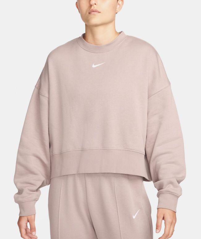 Nike Sportswear Phoenix Fleece Diffused Taupe & Sail Oversized Crewneck Sweatshirt - Nike