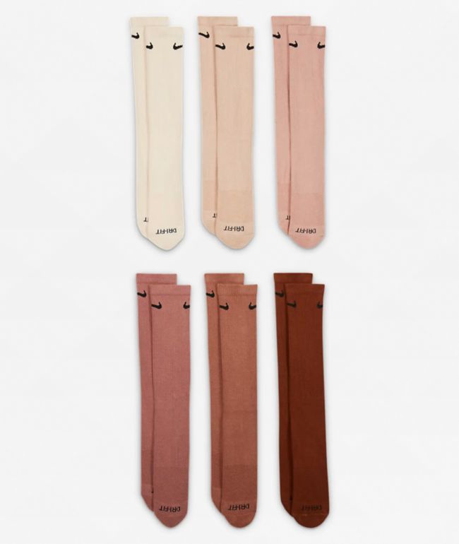 Nike Everyday Plus Cushioned Natural 6-Pack Crew Socks - Nike