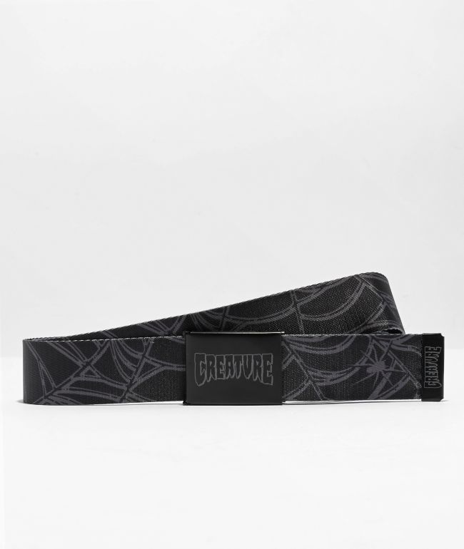 Creature Horror Black & Grey Web Belt - Creature