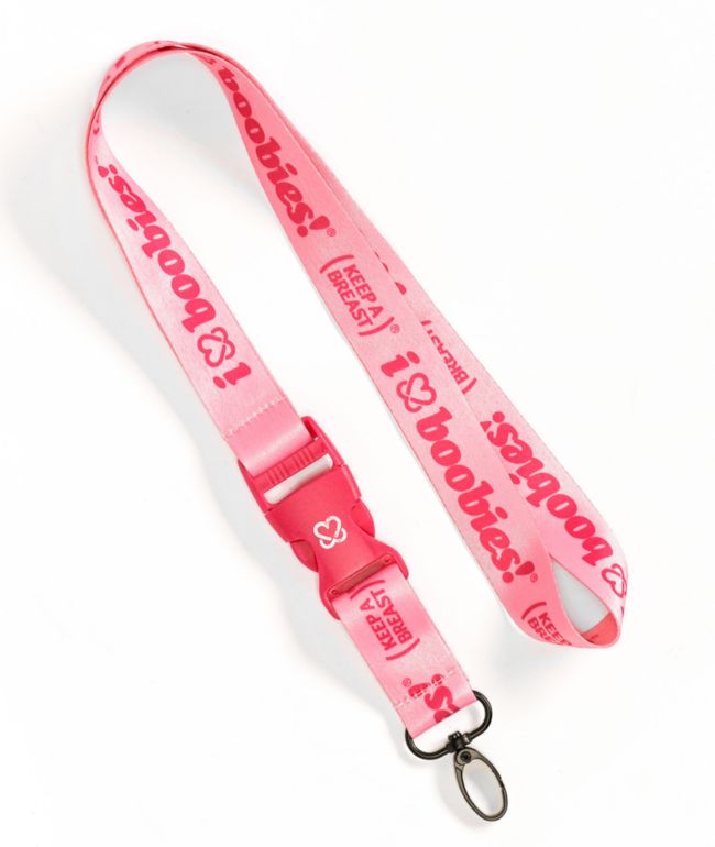 Keep A Breast Foundation I Heart Boobies Pink Lanyard  - Keep A Breast Foundation