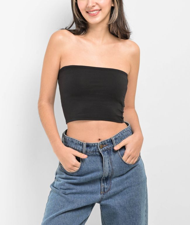 Womens Strapless Cropped Tube Top Tank -  Canada