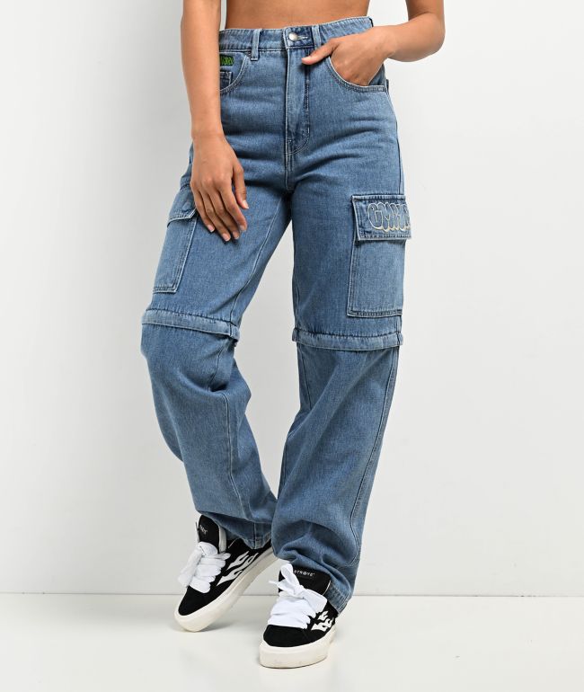 Empyre Tori Shindig Blue Zip Off Cargo Jeans - Empyre