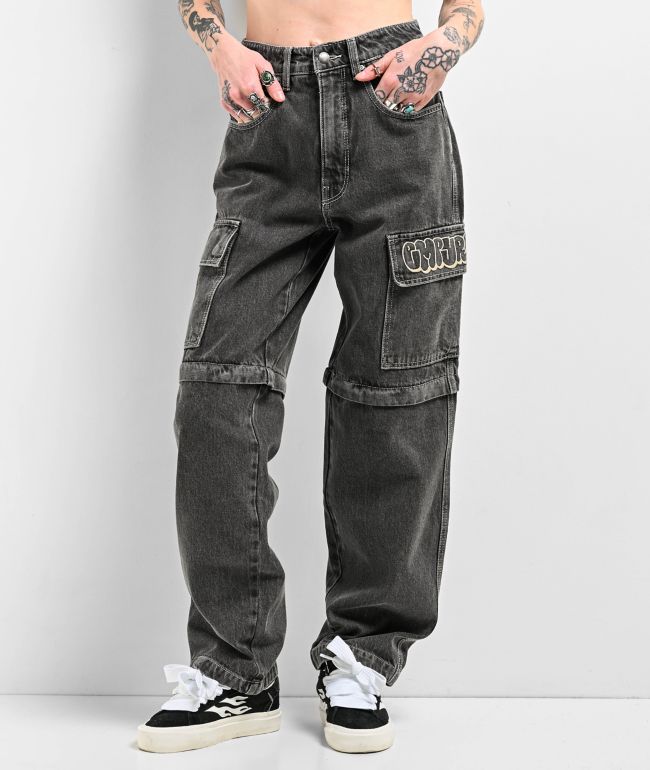 andwang Washed flare denim pants 黒　S 1 Wave Flare Denim - Black | Parallel