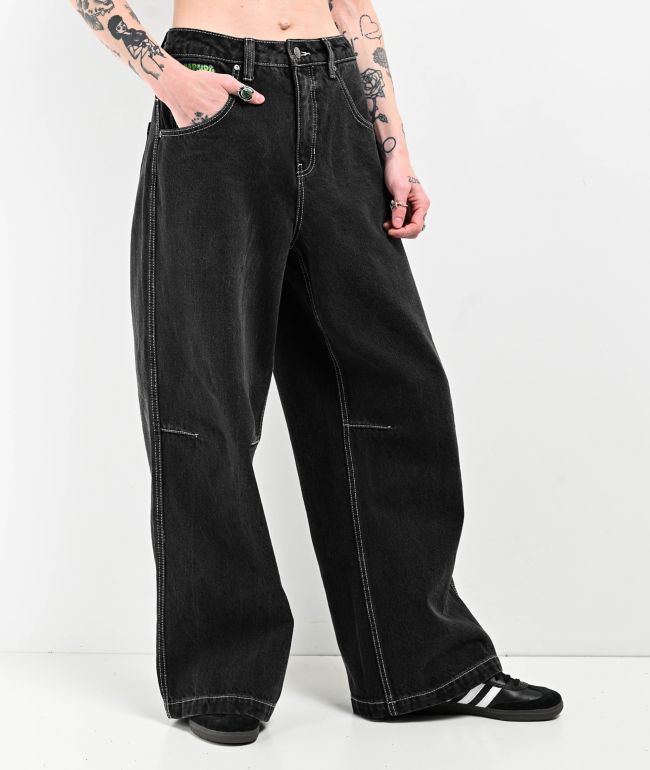 Empyre Marble Extent Wide Leg Black Denim Jeans - Empyre