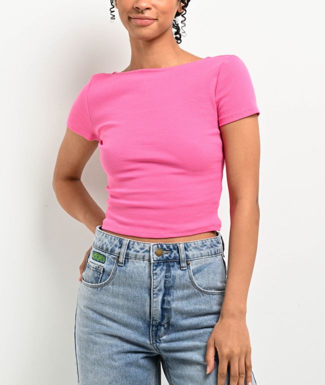 Zine Rita Black Open Back Crop T-Shirt | Zumiez