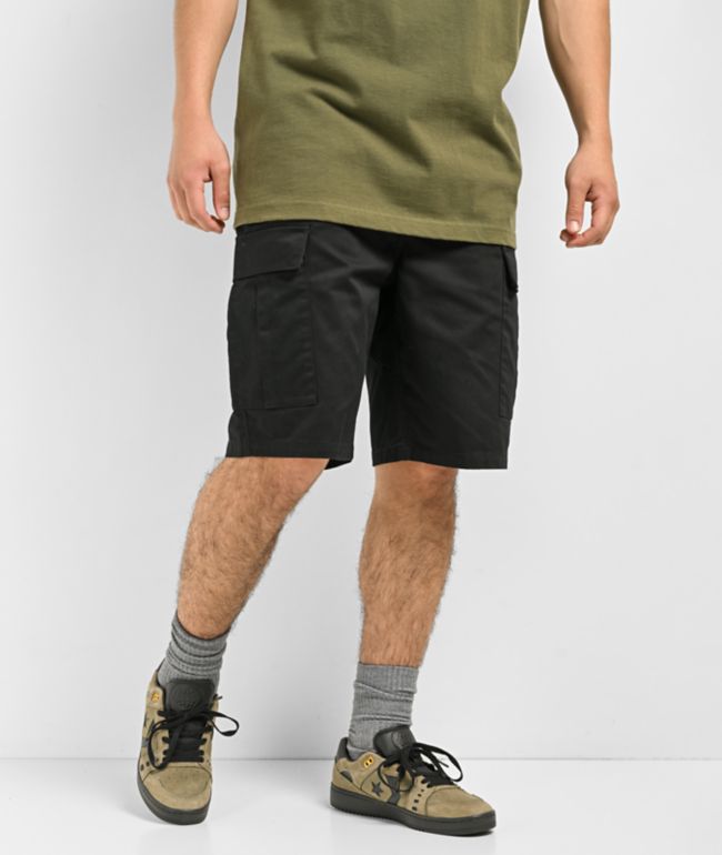 Empyre Cargo Loose Fit Black Skate Shorts - Empyre