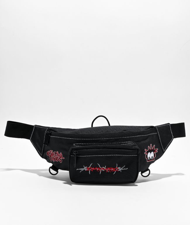 ◆MUCENT◆ Cav Big Eyelet Leather Mini Bag Unisex P00000WC Bags | Zumiez