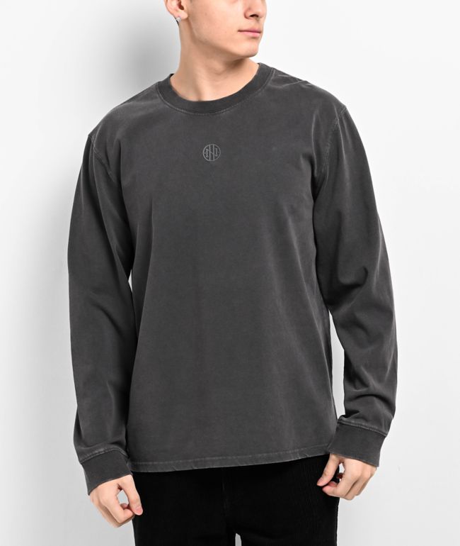 Ninth Hall Ash Black Boxy Long Sleeve T-Shirt - Ninth Hall